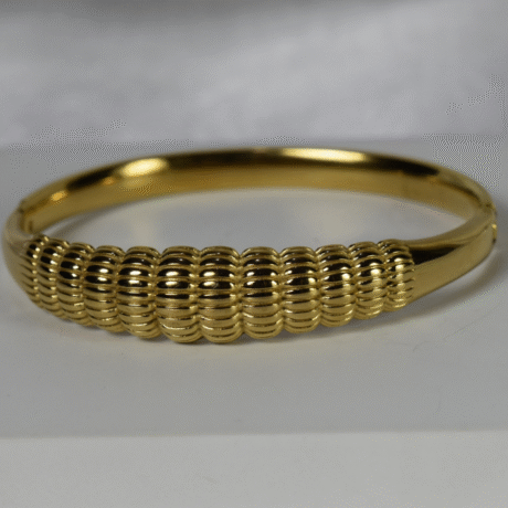 Textured Gold Dome Bangle