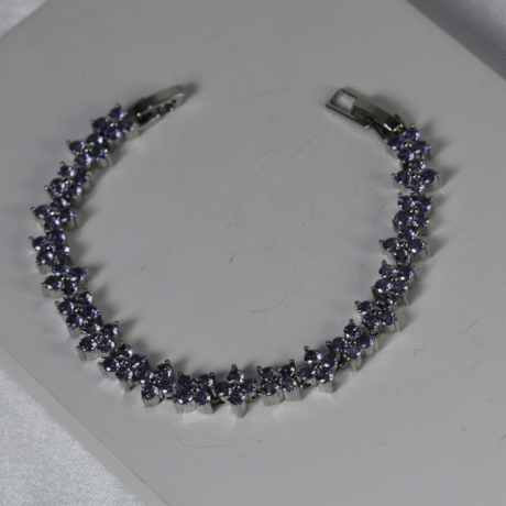 Purple Crystal Tennis Bracelet