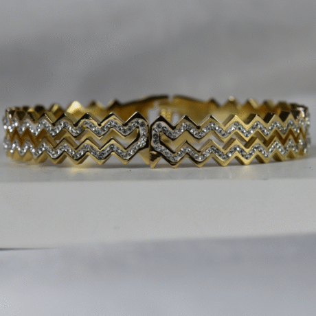 Zigzag Crystal Bangle