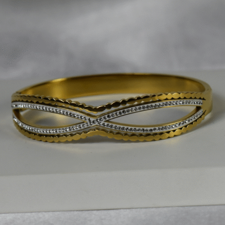 Infinity Twist Crystal Bangle