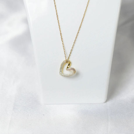 Golden Open Heart Necklace