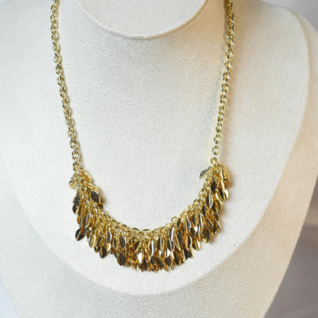 Leaf Cluster Statement Necklace