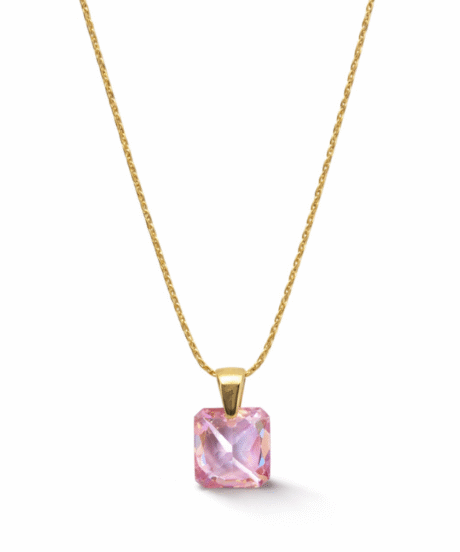 Rose radiance Rectangular Necklace
