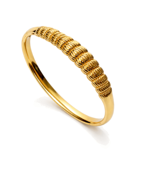 18k gold plated royal spiral kada