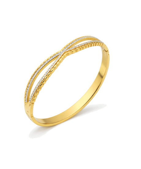 CZ Diamond infinity twist kada