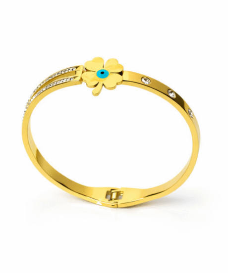 Diamond flower evil eye kada