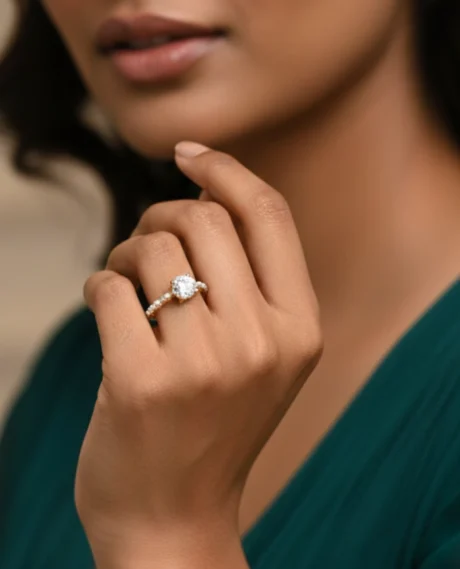 Adjustable Crystal Pearl Ring