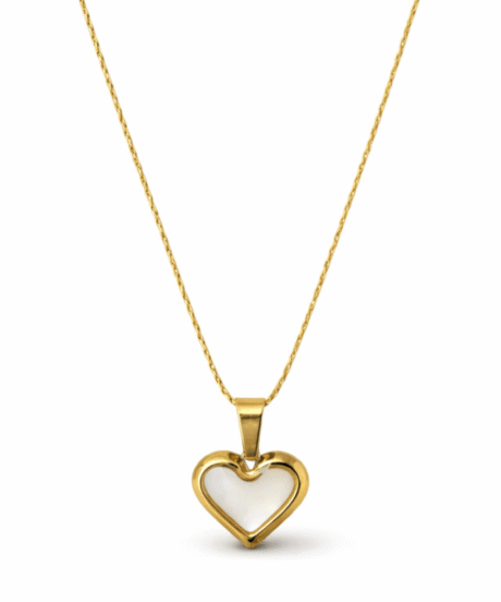 Enamel Heart Pendant Necklace