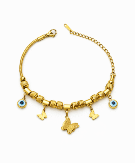 Evil eye snake Butterfly Charm Bracelets