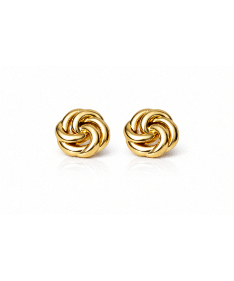 Golden Knot Luxe Stud Earrings