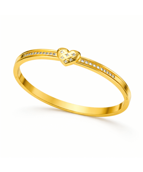 Diamond Golden small Heart Kada