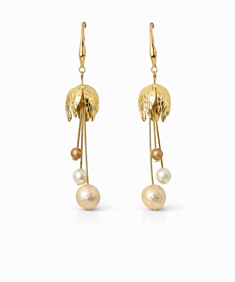 Bloom Luster Beads Drop Earrings