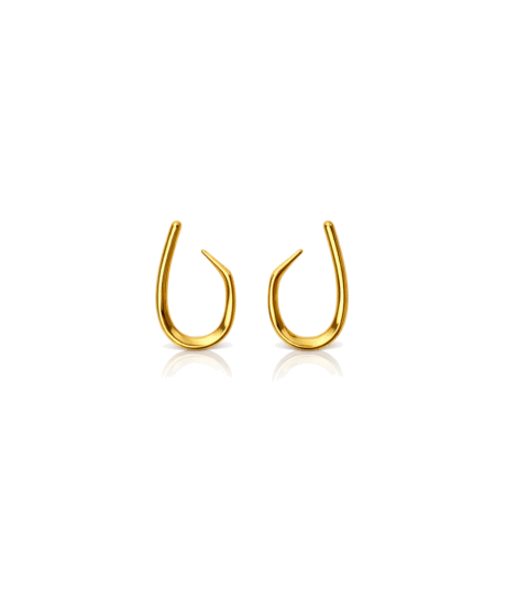 Gold Open Hoops Earrings