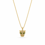 Emerald Panther Pendant Necklace