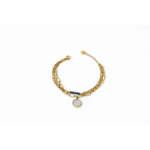 Luna Pearl Charm Layered Bracelet