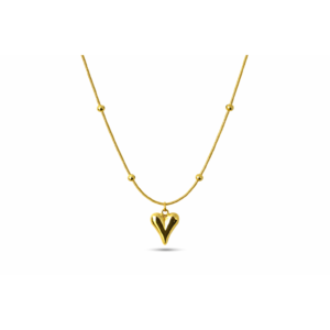 Puff Heart Pendant Necklace