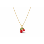 Cherry Red Crystal Pendant Necklace