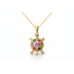 Rainbow Turtle Pendant Necklace