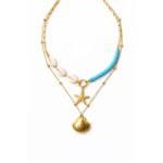 Starfish Seashell Layered Necklace