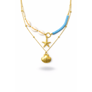 Starfish Seashell Layered Necklace