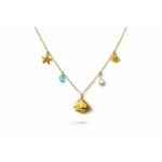 Ocean Fish Pearl Charm Necklace