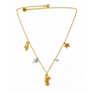 Seahorse Starfish Pearl Necklace