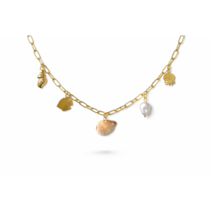 Octopus Shell Pearl Necklace