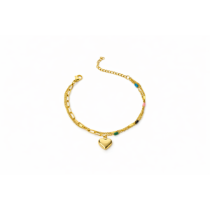 Eterna Heart Charm Bracelet