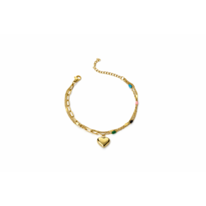 Eterna Heart Charm Bracelet