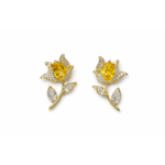 Rose Bloom Statement Stud Earrings