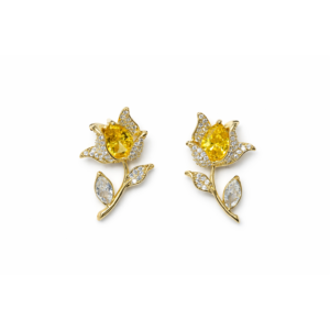 Rose Bloom Statement Stud Earrings
