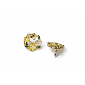 Bee Bloom Enamel Stud Earrings