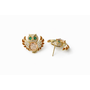 Noctura Owl Statement Stud Earrings