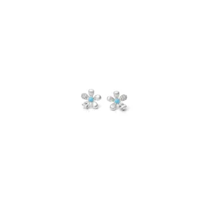 Turquoise Floral Statement Stud Earrings