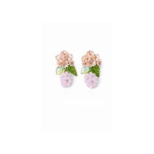 Pink Petal Drop Earrings