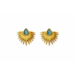 Aqua Drop Stud Earrings