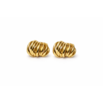 Spiral Gold Stud Earrings