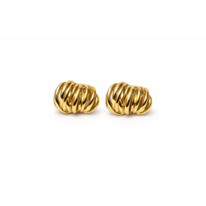 Spiral Gold Stud Earrings
