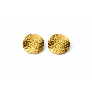Textured Coin Stud Earrings
