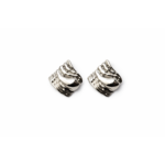 Silver Wave Stud Earrings