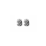Woven Silver Stud Earrings