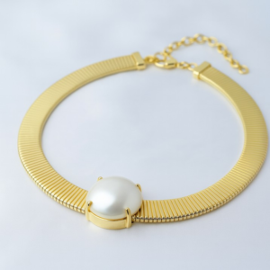 Bold Pearl Hasli Choker Necklace