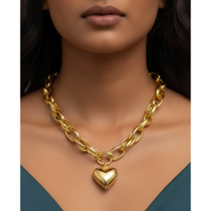 Chunky Heart Chain Necklace