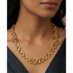 Geometric Bow Chunky Chain Necklace