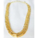 Layered Rectangle Chain Necklace
