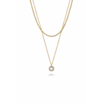 Minimal Stone Charm Layered Necklace