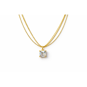 Triple Layer Square Pendant Necklace