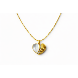 Moonstone Heart Pendant Necklace