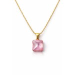 Rectangle Crystal Pendant Necklace