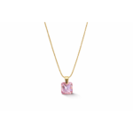 Rectangle Crystal Pendant Necklace